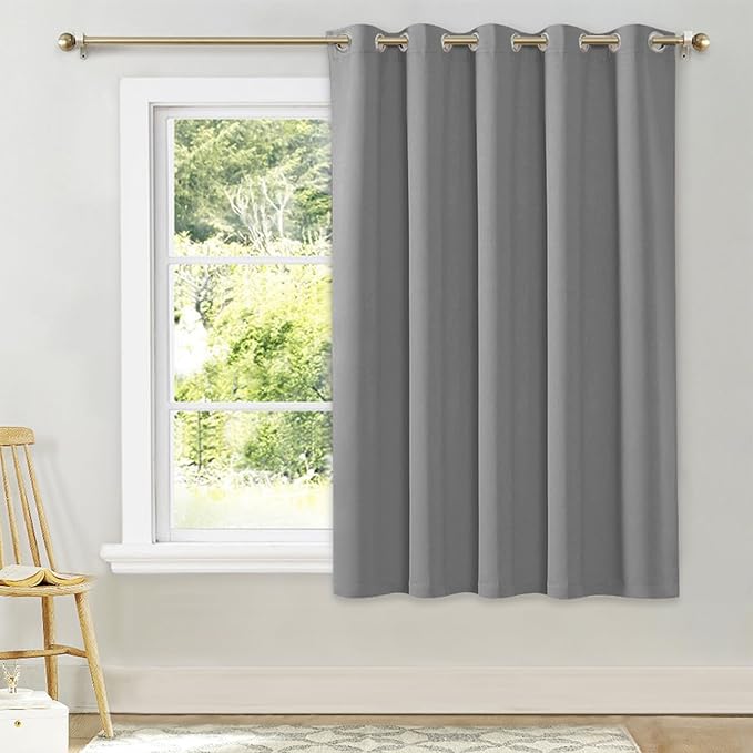 NICETOWN Silver Grey Blackout Wide Blinds by NICETOWN