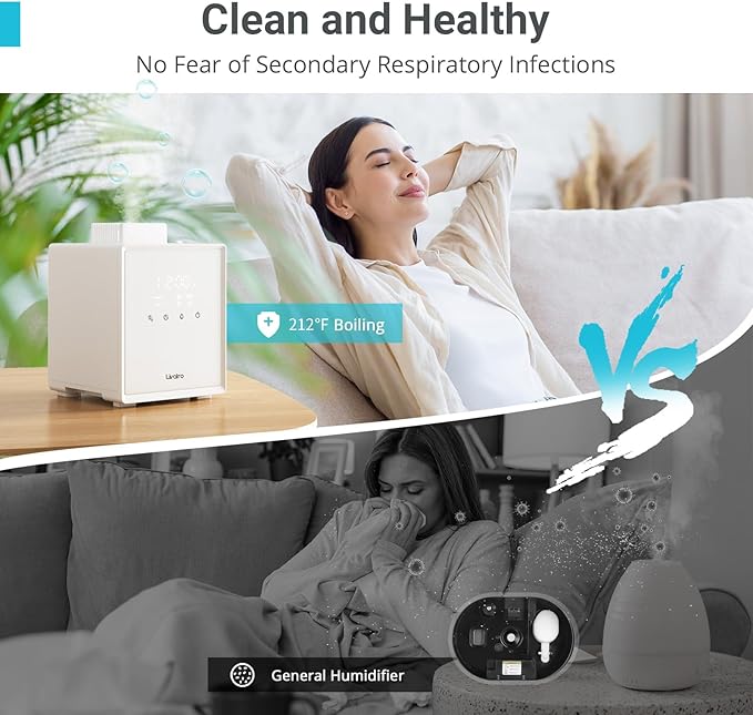 Stainless Steel Humidifier, 3L Warm Mist Humidifier, Easy Clean - Image 3