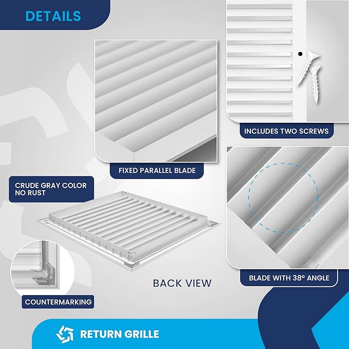 12x14 Inch Air Return Vent Cover Decorative – Premium Aluminum AC Vent Cover - Image 9