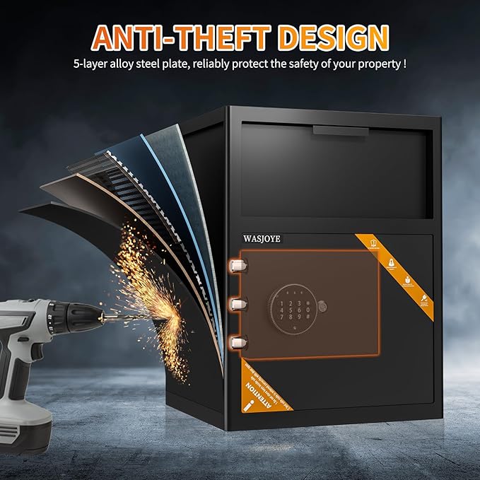WASJOYE Depository Drop Cabinet Safe - Image 3