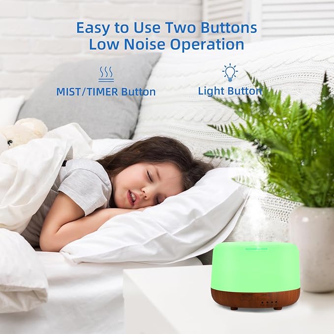 300ML Essential Oil Diffuser Aromatherapy Diffuser, Quiet 8 Hours Operation - Image 5