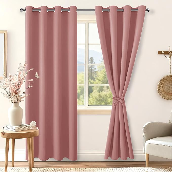 Hiasan Blackout Curtains for Bedroom, 52 x 84 Inches Long - Image 2