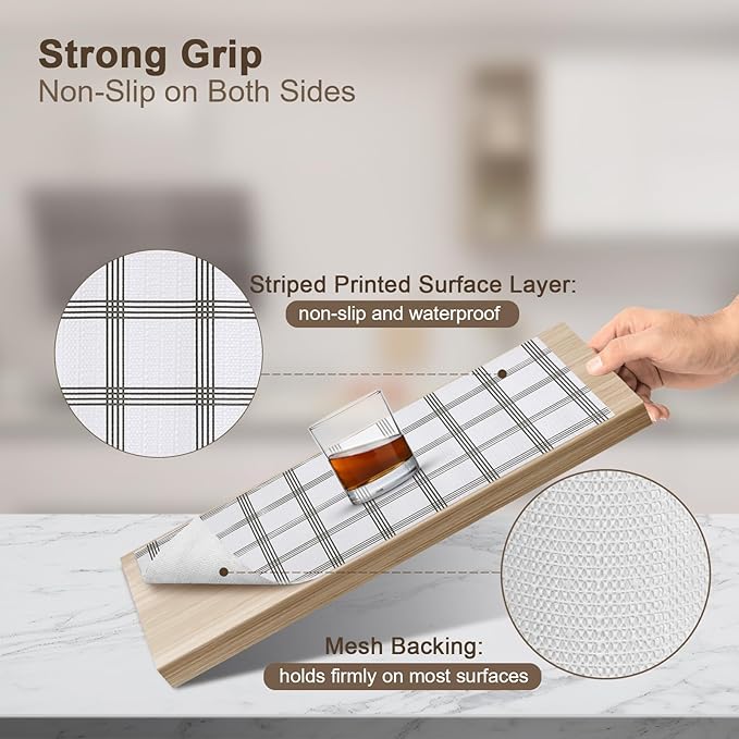 OcePor Non-Adhesive Drawer and Shelf Liner 12IN x 30FT，Non Slip Cabinet and - Image 2
