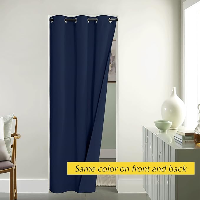 NICETOWN Blackout Curtains for Doorway, Thermal Insulated Light Blocking and - Image 4