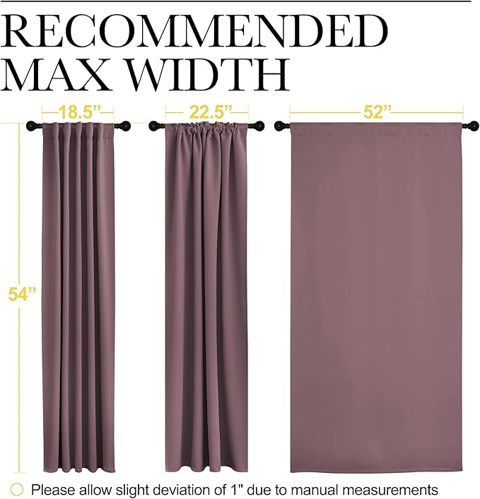 NICETOWN Window Treatment Curtains Room Darkening Drapes - Image 7