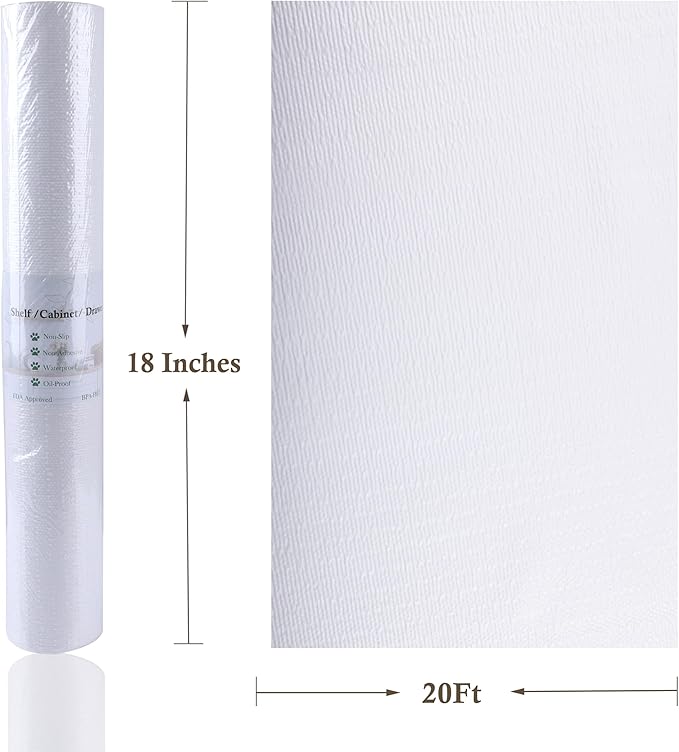 Cabinet Shelf Liner 18 Inch Wide X 20 Ft Non-Adhesive Non-Slip Drawer Liner - Image 7