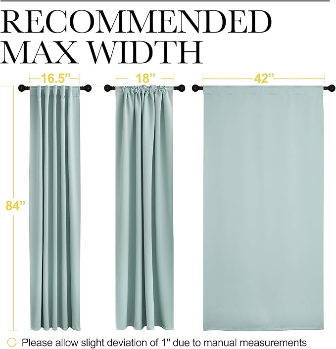 NICETOWN Blackout Curtain Panels Window Draperies - Image 7