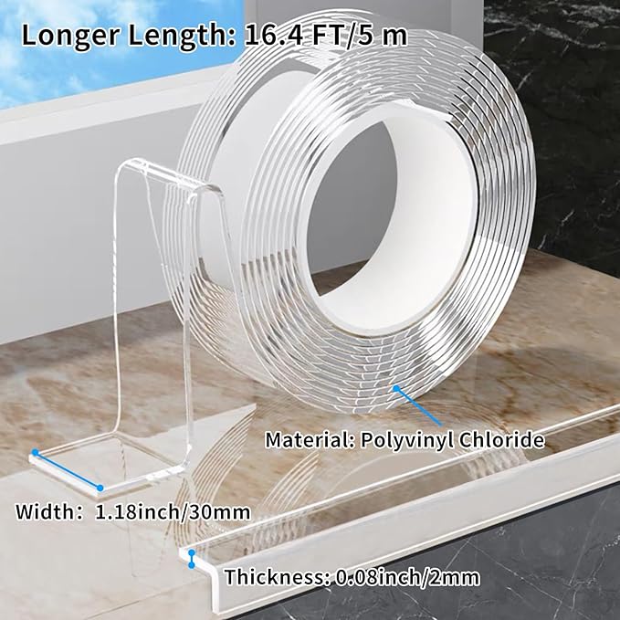 1.18 in x 16.4 FT, Self Adhesive Protective Bumper Guards - Image 2