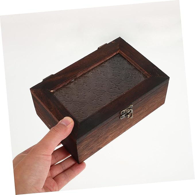 Wooden Display Case with Glass Lid - Image 3
