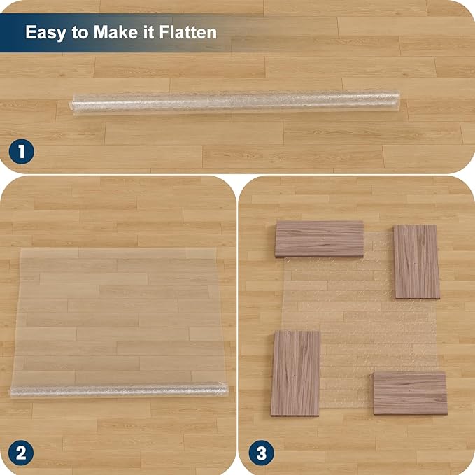 Clear Area Mat for Hard Floors, Pebble Patterned Waterproof Rug Protector Floor - Image 6