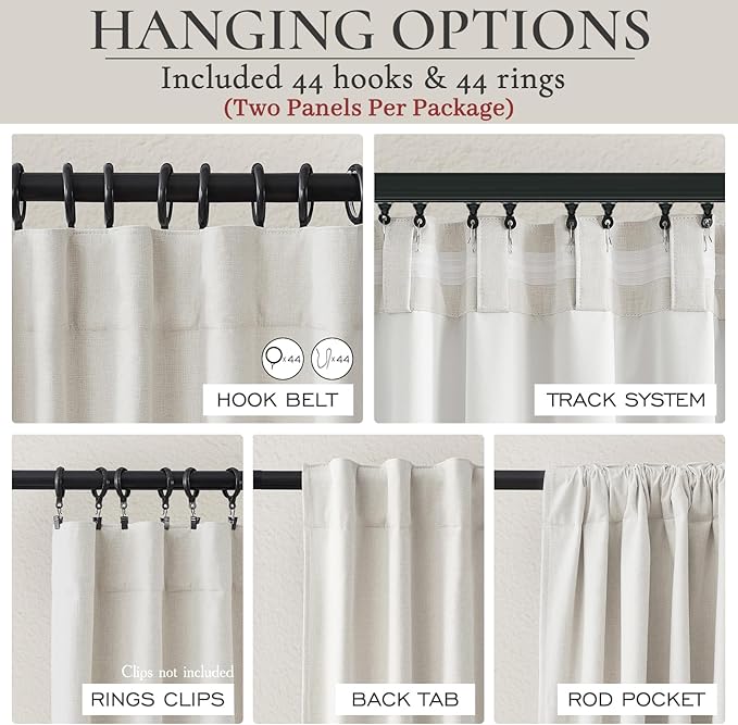 108 Inch Floor to Ceiling Blackout Curtains 60 Inches Wide - Image 4