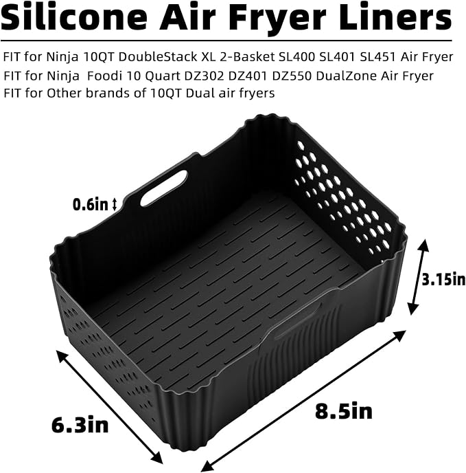 2 Pack Silicone Air Fryer Liners - Image 2