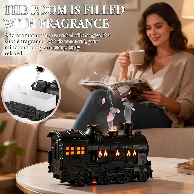 Train Diffuser 300ML Essential Oil Diffuser Cool Mist Humidifier Aroma Diffuser - Image 4