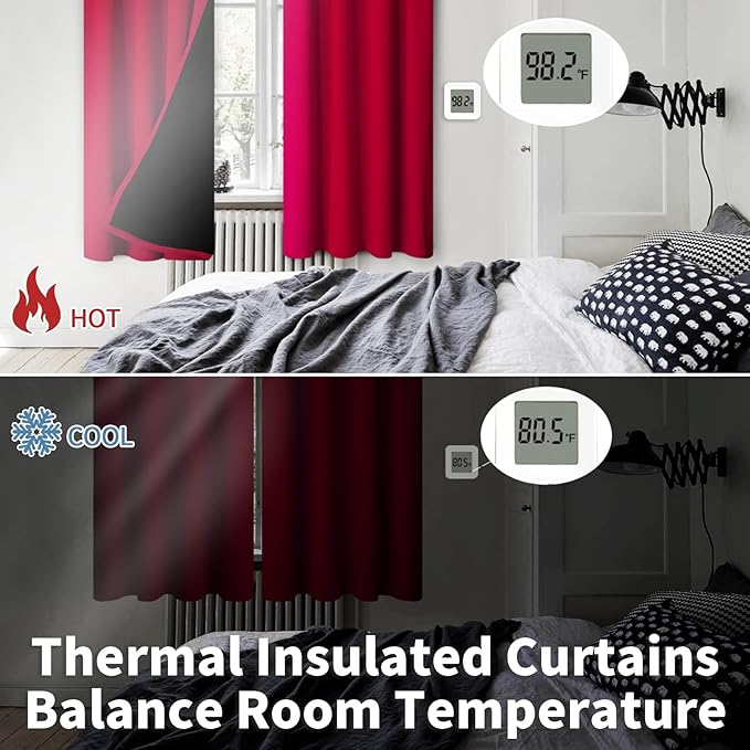 BGment Blackout Curtains for Bedroom 84 Inch Long, Thermal Insulated Bedroom - Image 4