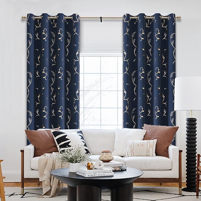 BUHUA Blackout Curtains 84 Inches Long, Living Room Curtains & Drapes, Thermal - Image 3