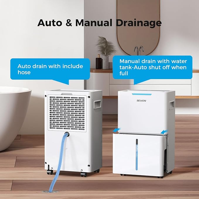 1500 Sq.ft Dehumidifier for Basement, SEAVON 21 Pint Dehumidifiers - Image 5