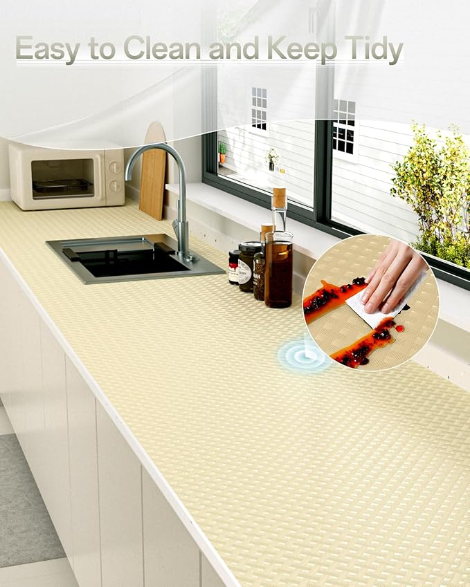 Shelf and Drawer Liner for Kitchen Cabinet, Non-Adhesive 18in x 360in - Image 7