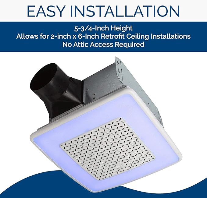 Broan-NuTone AER110RGBL ChromaComfort 110 CFM Ventilation Fan - Image 4