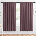 NICETOWN 2 Panels Blackout Curtains, Rod Pocket Window Curtains Room Darkning by NICETOWN