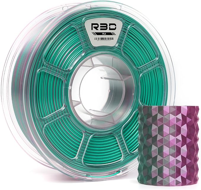 R3D Dual Color Silk PLA Filament, Co-Extrusion 3D Printer Filament 1.75mm by R3D