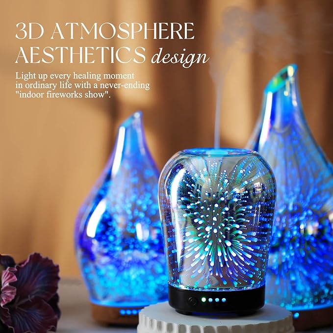 Porseme Essential Oil Diffuser, Aromatherapy Ultrasonic Cool Mist Humidifier - Image 7