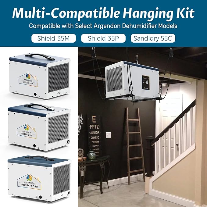 ARGENDON Hanging Kits for Compact Dehumidifiers, Easy Way to Raise and Lower - Image 3