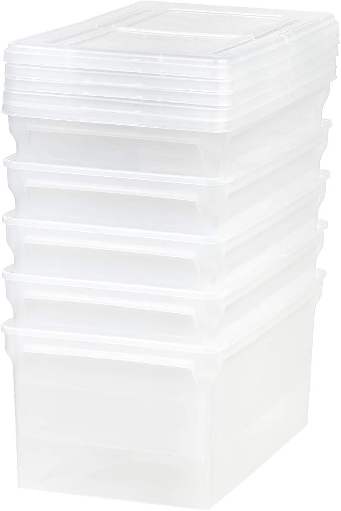 IRIS USA File Box, File Organizer w/Hinged Split Lid - Image 4