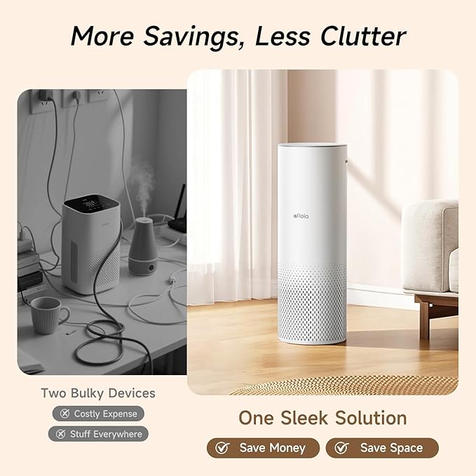 Afloia Humidifier and Air Purifier in One, Air Purifier and Evaporative - Image 7