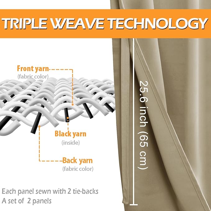 Hiasan Short Blackout Curtains for Bedroom - Image 4