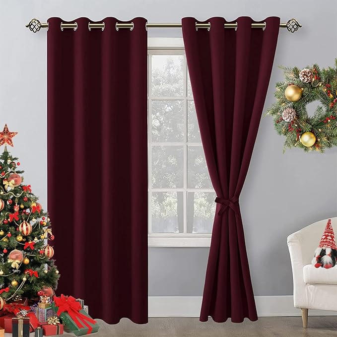 Hiasan Blackout Curtains for Bedroom, 52 x 84 Inches Long by Hiasan