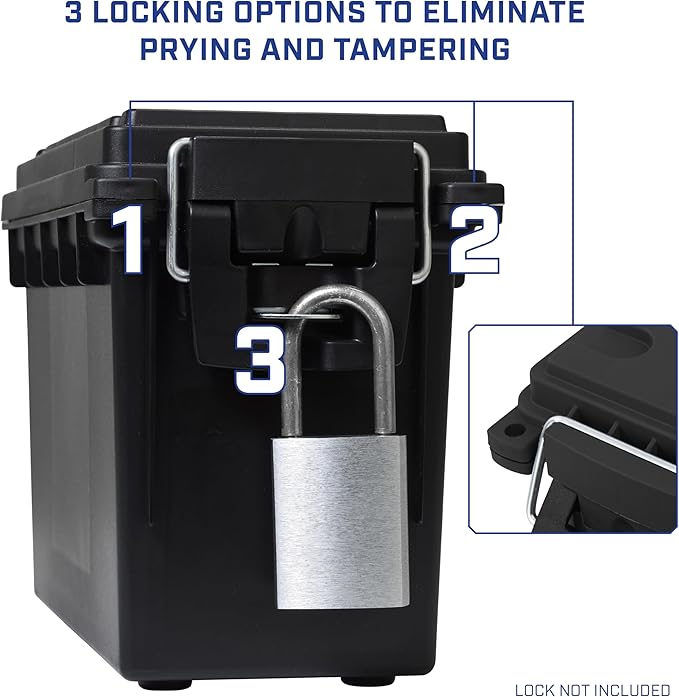 Sheffield 12629 Ammo Storage Box, Stackable .30 Cal Field Boxes, Water and Dust - Image 5
