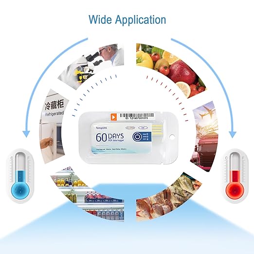 Tzone 50 Packs Single Use Temp Recorder Data Logger Temperature Logger USB - Image 7