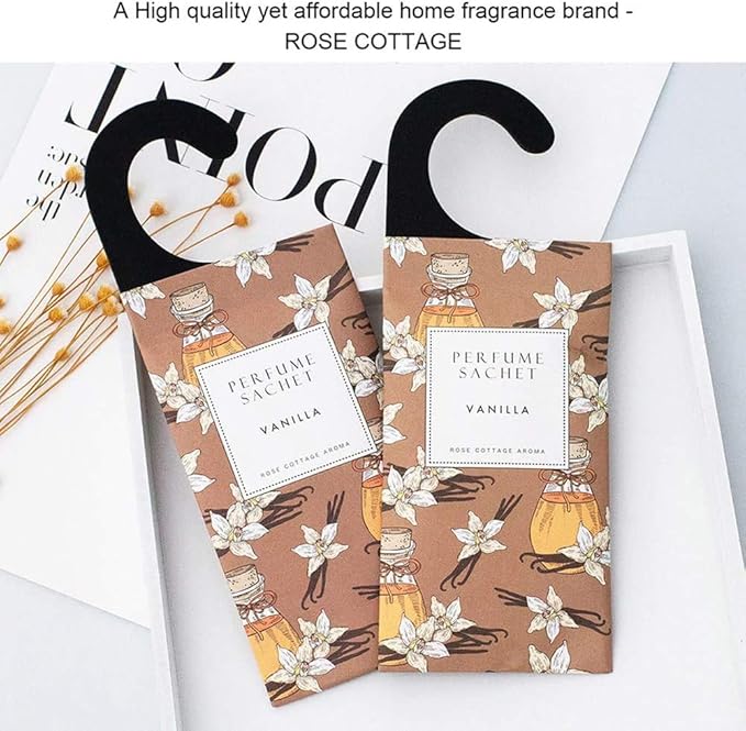 ROSE COTTAGE Large 12 Packs Vanilla Hanging Closet Air Freshener Scented - Image 7