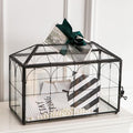 Wedding Card Box with Slot, 12.6'' Large Glass Card Boxes by Giadun