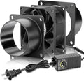 80mm x 38mm 3 Inch Air Vent Duct Booster Adjustable Speed Fan by CoolingFan