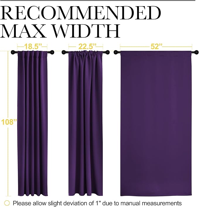 NICETOWN Bedroom Blackout Draperies - Image 7