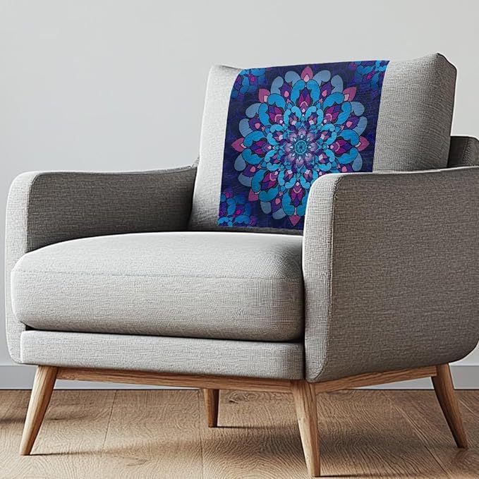 Mandala Pattern Headrest Cover for Recliner Machine Washable Fabric Headrest by Unknown