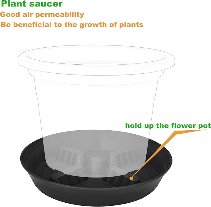 4 Pack Plant Saucer 8 inch, 10 12 14 17 inch, Plant Stand Plastic Plant Saucers - Image 5