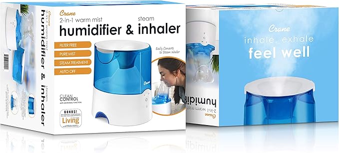 Crane Steam Inhaler & Warm Mist Humidifier, 0.5 Gallon, Humidifier FSA Eligible - Image 10