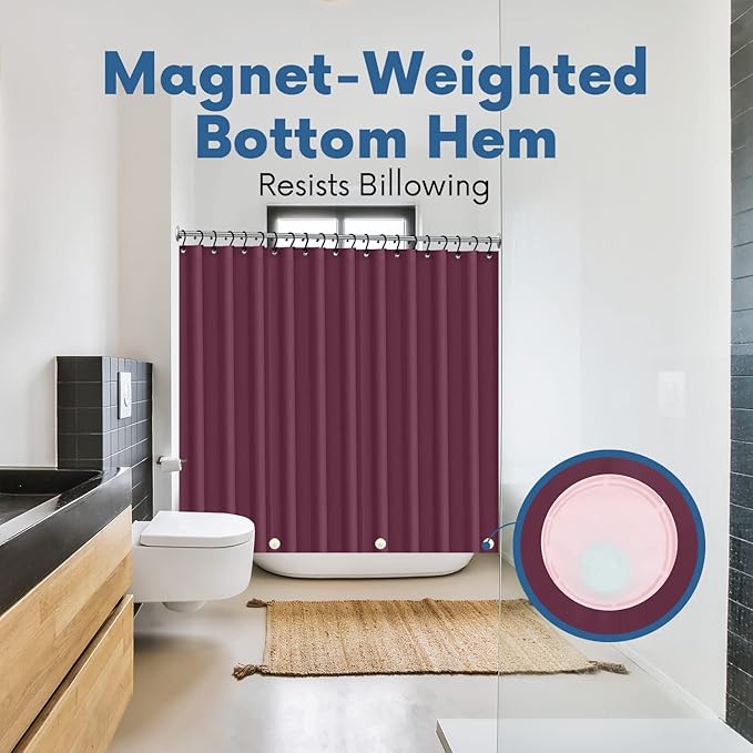 Premium Shower Curtain Liner, 6G PEVA Shower Curtain - Image 4