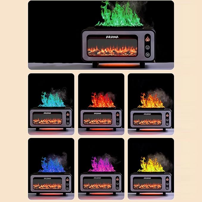 Humidifiers For Bedroom, Fireplace Fire Aromatherapy Diffuser | 200Ml USB Quiet - Image 9