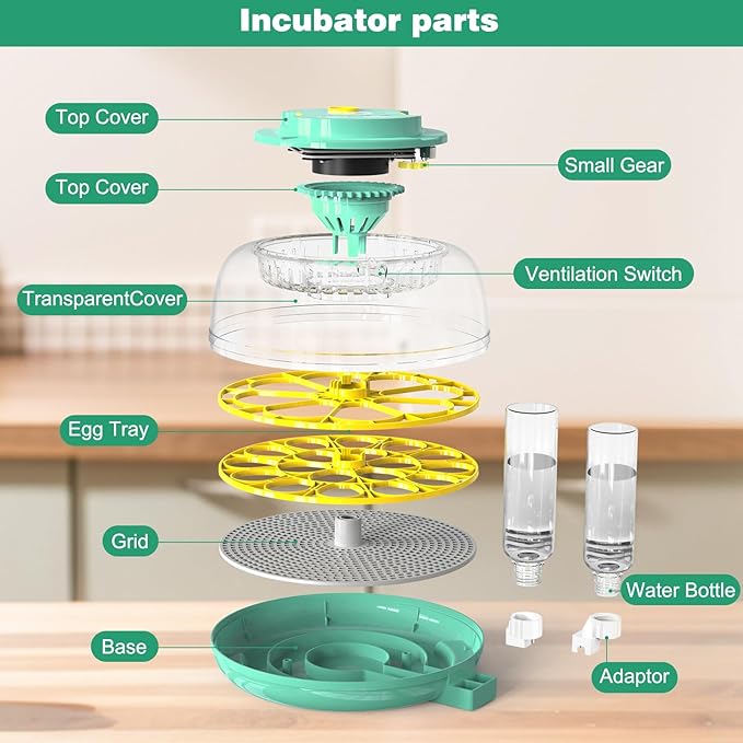 18 Egg Incubator with Automatic Egg Turning and Humidity Control, Chicken Egg - Image 2