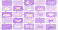 Purple Flower Cake Grid Bath mats by Unknown