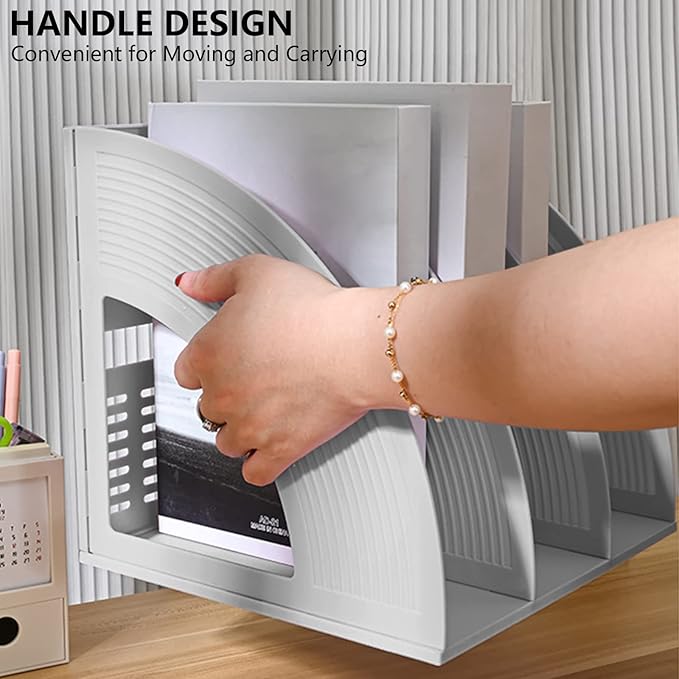Marte Vanci 2 Pcs Magazine File Holder Book Desktop Organizer Plastic Storage - Image 3
