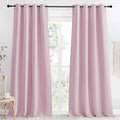 NICETOWN Kitchen Blackout Window Curtain Panel, Baby Pink, 1 Panel, 55 by 96 by NICETOWN