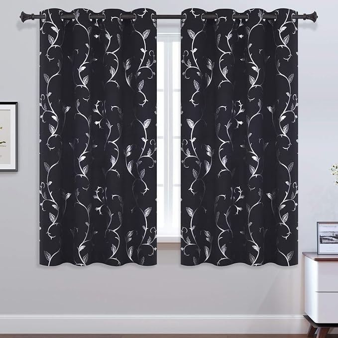 BUHUA Blackout Curtains 63 Inch Length 2 Panels Thermal Insulated Window - Image 2