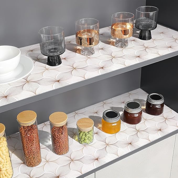Shelf Liner for Kitchen Cabinets, Non Adhesive Cabinet Liner, Non-Slip Drawer - Image 3