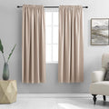 DONREN Warm Taupe Living Room Curtain Panels, Energy Saving Thermal Insulated by DONREN