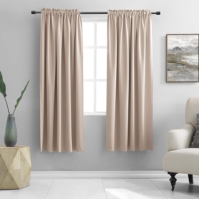 DONREN Living Room Curtain Panels, Energy Saving Thermal Insulated Room by DONREN