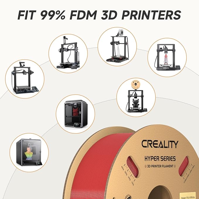 Official Creality Hyper PLA Filament 1.75mm Blue & Red 2KG, 30-600mm/s High - Image 5